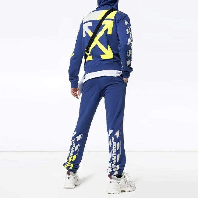 MENS SS19 Spilt Logo Slim Hoody Blue