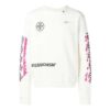 MENS SS19 Virgil Abloh Diag Stencil Slim Crewneck Sweater Logo White