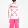 MENS SS19 Virgil Abloh Diag Stencil Slim Crewneck Sweater Logo White