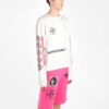 MENS SS19 Virgil Abloh Diag Stencil Slim Crewneck Sweater Logo White