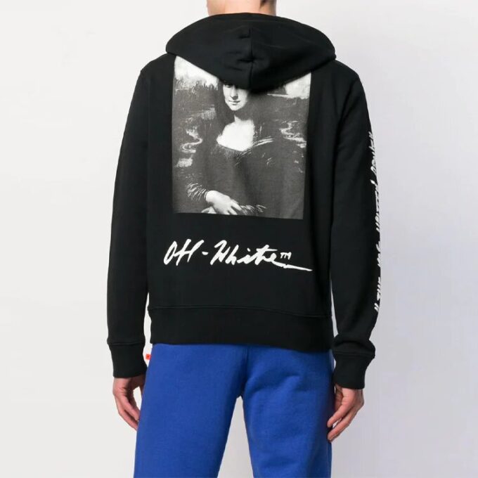 MENS SS19 Virgil Abloh Mona Lisa Hooded Sweatshirt Black