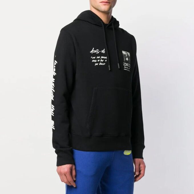 MENS SS19 Virgil Abloh Mona Lisa Hooded Sweatshirt Black