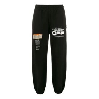 Mens Street Style Plain Cotton Wavy Line 3D Logo Casual Sweatpants