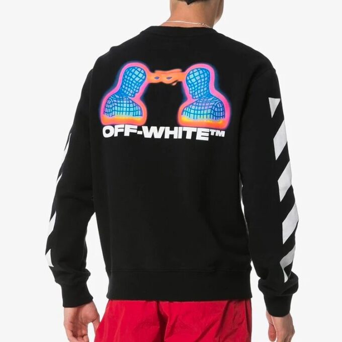 Mens Thermo Striped Logo Slim-fit Sweatshirt