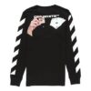 MENS Virgil Abloh Diag Hand Card Long Sleeve Tee Black