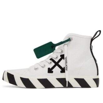 Mid-Top Vulcanised Canvas Sneaker “White Green Black”