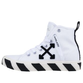 Mid Top Vulcanized Canvas Shoes Black/White
