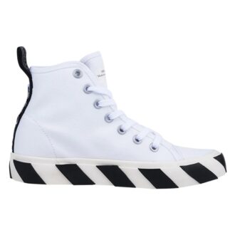Mid Top Vulcanized Canvas Shoes Black/White