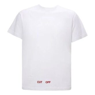 Minimalistic Back Alphabet Logo Short Sleeve Version White