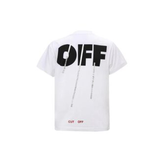 Minimalistic Back Alphabet Logo Short Sleeve Version White