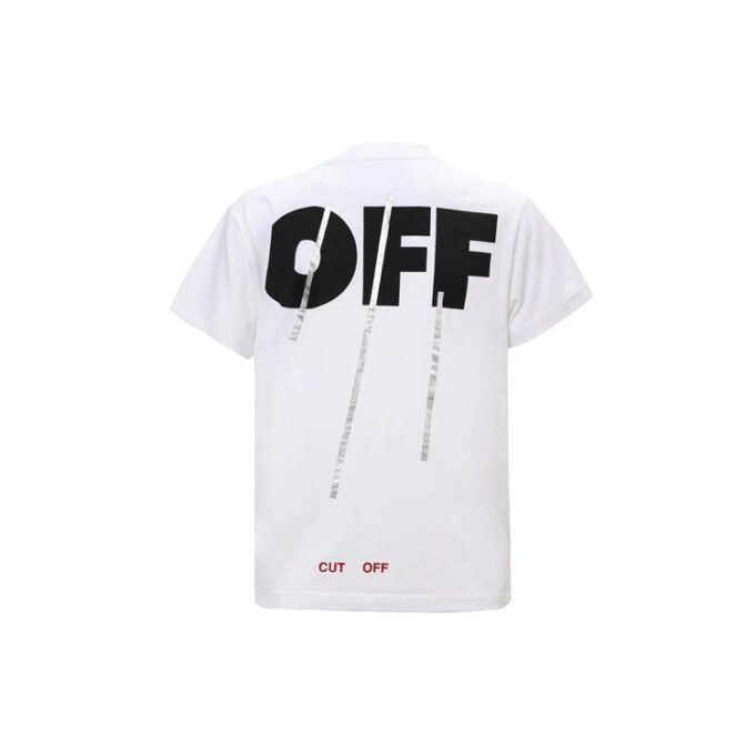 Minimalistic Back Alphabet Logo Short Sleeve Version White