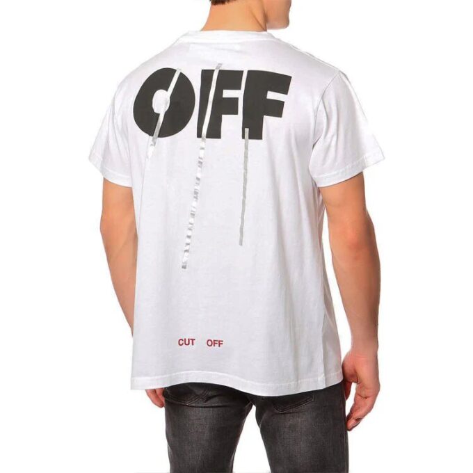 Minimalistic Back Alphabet Logo Short Sleeve Version White