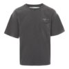 Minimalistic Design Round Neck Short Sleeve Gray