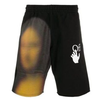 Mona Lisa Applique Sports Shorts Men’ s Black