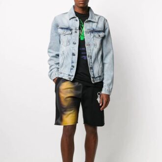 Mona Lisa Applique Sports Shorts Men’ s Black