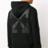 Mona Lisa Printing Hooded Pullover Men Black