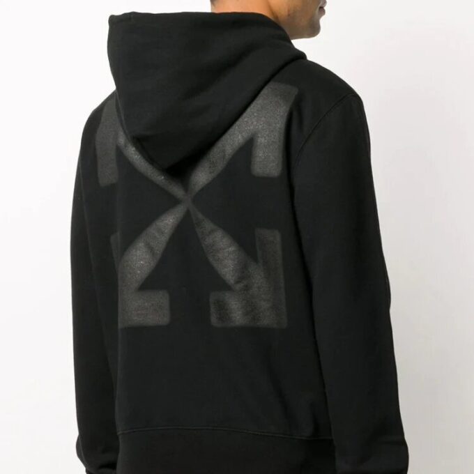 Mona Lisa Printing Hooded Pullover Men Black