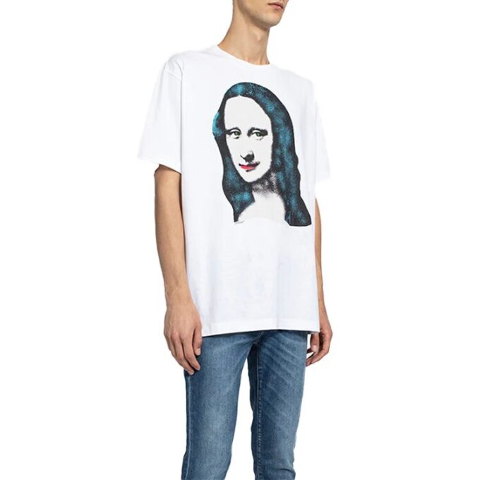 Mona Lisa Printing Large Short Sleeve White