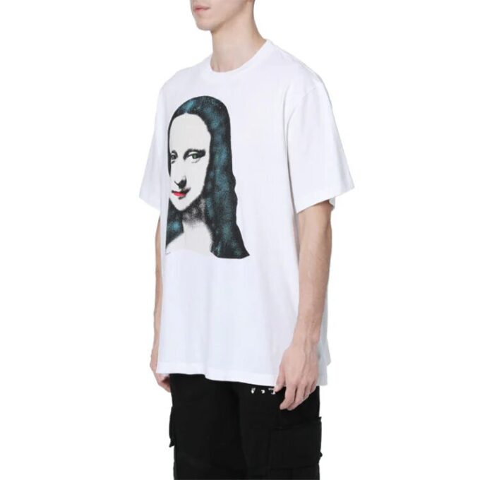 Mona Lisa Printing Large Short Sleeve White
