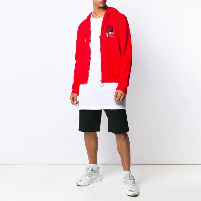 Mona Lisa Zip Up Hoodie “Red”