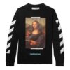Monalisa Diagonals Print Sweatshirt Men’ s Black