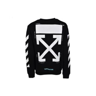 Monalisa Diagonals Print Sweatshirt Men’ s Black