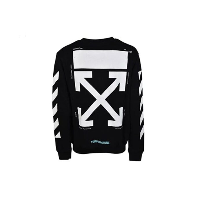 Monalisa Diagonals Print Sweatshirt Men’ s Black