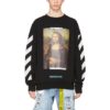 Monalisa Diagonals Print Sweatshirt Men’ s Black