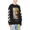 Monalisa Diagonals Print Sweatshirt Men’ s Black