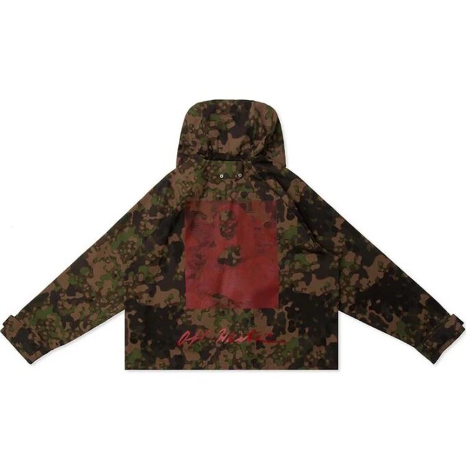 MONALISA Printing Zipper Hooded pullover Men Camo