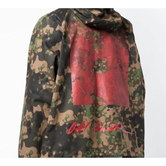 MONALISA Printing Zipper Hooded pullover Men Camo