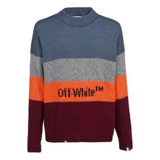 Multi-color Stripe Sweater Men Multi-color