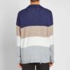 MultIcolor Wool Sweater Splicing Round Neck