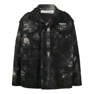 New Field Tie Dye Jacket Loose Fit Dark Green