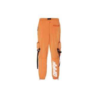 Nylon Street Style Plain Logo Cargo Pants