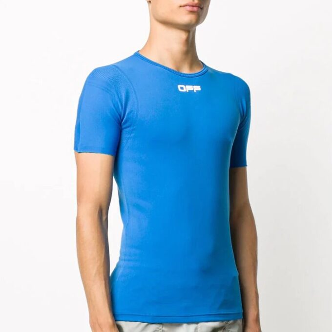 Off Active Functional Tight Short Sleeve Blue