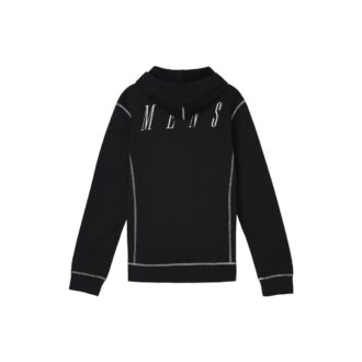 OFF Applique Hooded Sweater Unisex Black