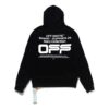 off Logo Printing Zipper Black