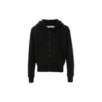off Logo Printing Zipper Black