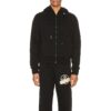 off Logo Printing Zipper Black