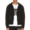 off Logo Printing Zipper Black