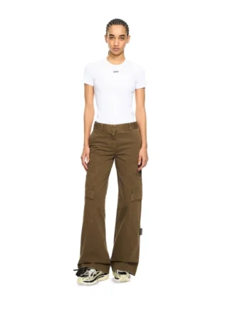 Off Stamp Ribbed Basic T-Shirt