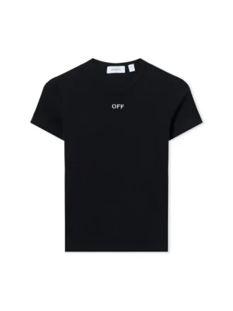 Off Stamp Ribbed Basic T-Shirt
