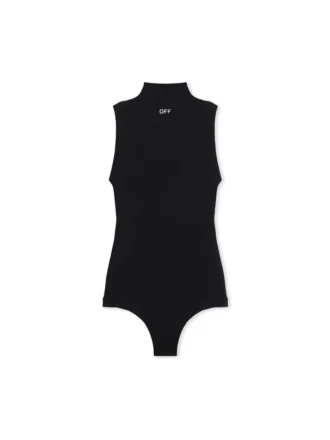 Off Stamp Ribbed Bodysuit