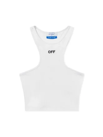 Off Stamp Ribbed Rowing Top