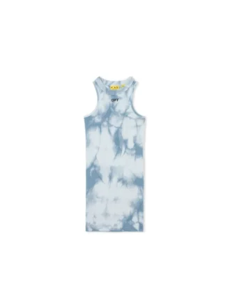 Off Stamp Tie-Dye Ribbed Dress