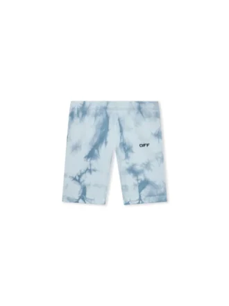 Off Stamp Tie-Dye Ribbed Shorts