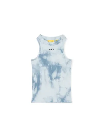 Off Stamp Tie Dye Ribbed Top