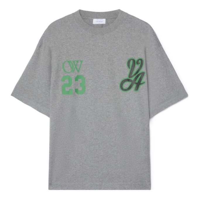 Off-White 23 Varsity Skate Short-Sleeve Tee “Melange Grey”
