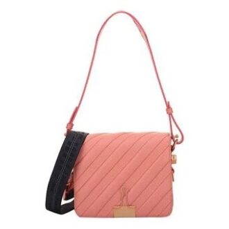 OFF WHITE Black Cowhide Pink Messenger Bag “Black Pink”
